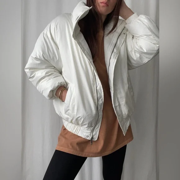 BROOKLYN QUILTED JACKET — In Lt Cream - Picture 7 of 11